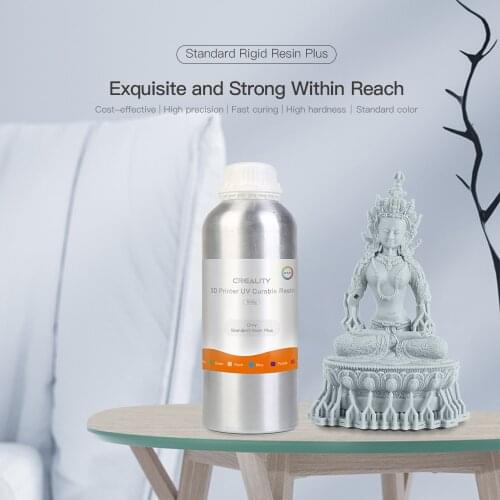 CRELITY 3D LCD Standard Rigid Resin Plus 500g High Precision UV-Curing Resin for HALOT series/LD series and other LCD Printer