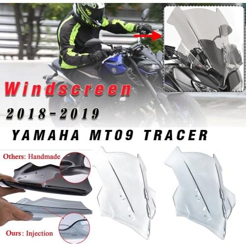 For Yamaha MT-09 Tracer 2018-2019 Windshield WindScreen MT 09 Parabrisas Motorcycle Accessories Tracer 900 /GT 18 19 MT09 Parts