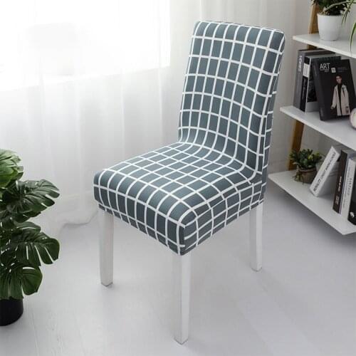 Geometric Modern Printed Chair Covers Elastic for Dining Room Slipcovers Stretch for Wedding Office Banquet Covers for Chairs
