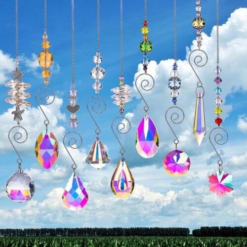 9PSC Crystal lighting pendant crystal suncatcher suncatcher sun catcher bead curtain pendant crystal pendant