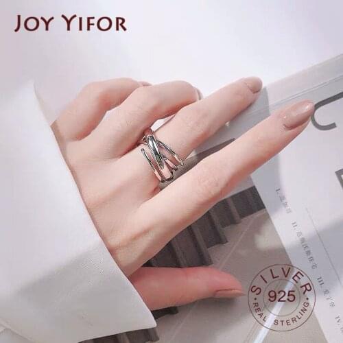 Wholesale Personality Fashion OL Woman Girl Party Wedding Gift Silver Three Circles 925 Sterling Silver Ring