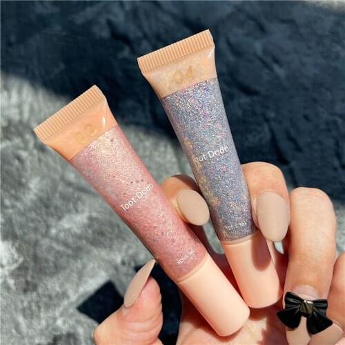 Metallic Shiny Liquid Eyeshadow Glitter Shimmer Maquillage Eyeshadow Gel Pigmented Diamond Face Bronzer Highlighter Cosmetic