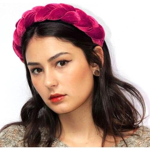 Fashion Women Solid Color Braid Shape Hairband Hair Hoop Loop Headband Headwear fashion headband