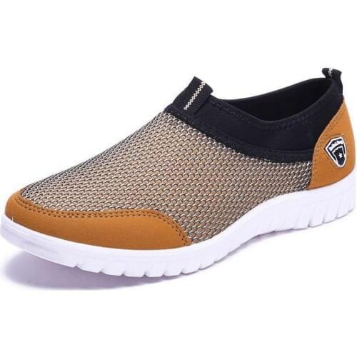 2020 Summer Mesh Shoe Sneakers For Men Shoes Breathable Mens Casual Shoes Slip-on Male Shoes Loafers Casual Walking 38-48