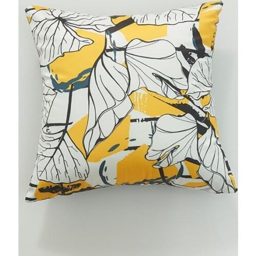 Nordic style white yellow sofa cushion cover 45*45cm no inner happy easter striped pillow covers farmhouse pillow cover XA-7