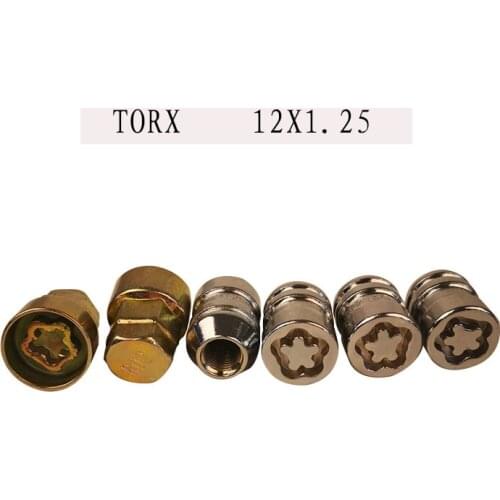 New Anti-theft Wheel Bolt Lock Nut Key Car Auto Anti-theft Bolts Wheels Screw Lock M12x1.25 with Security Key for Nissan