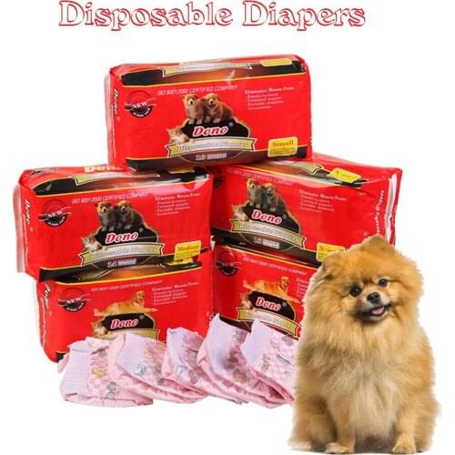 Pet Disposable Diaper For Male Female Dog Doggy Cat Super-Absorbent Detachable Nappy Pads Preventing Leaks Paper Wrap Mat
