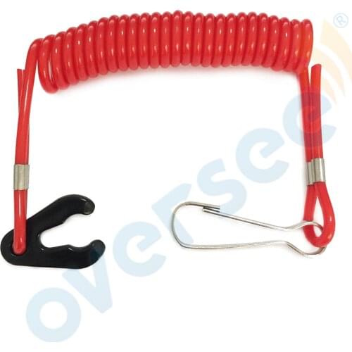 Boat Motor Kill Stop Switch Key Rope Safety Lanyard Tether Waterproof Design for Yamaha Honda Outboard