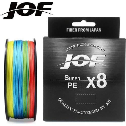 JOF X8 Braided Fishing Line 500M 300M 150M 8 Strands Wide Angle Tech Multifilament Braid PE Line Saltwater 15-100LB