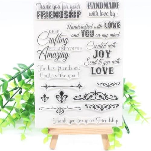 Friendship Transparent Clear Silicone Stamps for DIY Scrapbooking/Card Making/Kids Crafts Fun Decoration Supplies 836