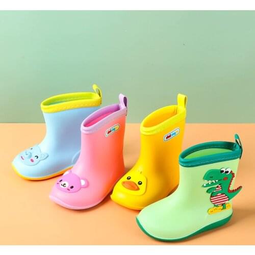 Girl Rainboots Classic Waterproof Childrens Shoes Kids Rain Boots Pvc Rubber Boots Kids Baby Water Shoes Boy Rain Boots
