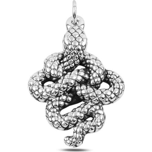 Silver 925 Sterling Snake Electroform Pendant