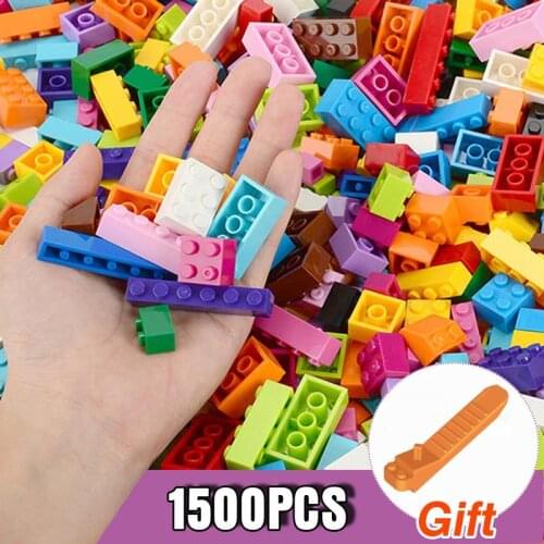 Compatible Building Blocks City DIY Creative Bricks Bulk Model Kids Assemble Toys Compatible All Brand Small Size 250-1500PCS