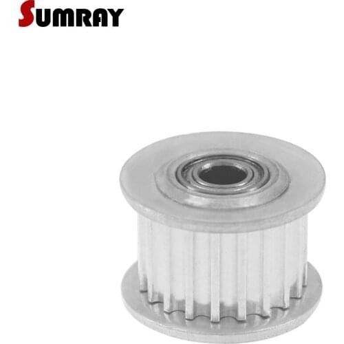 SUMRAY 3M 20T Idler Pulley with teeth Bore 3/4/5/6mm Toothed Pulley Wheel Width 11/16mm Idler Timing Pulley for 3D Printer 2PCS