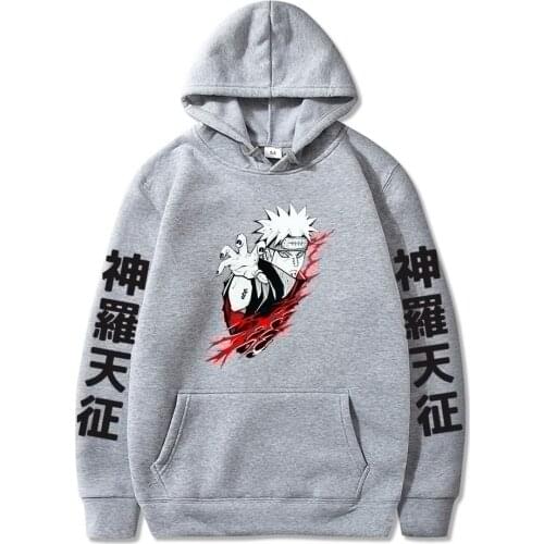 Fashion Japan Anime Hoodies Pain Shinra Tensei Sharingan Rinnegan Akatsuki Costume Harajuku Dropship Sweatshirt Streetwear