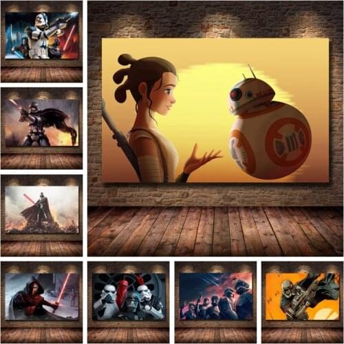 Classic Movie Star Wars Soldier Canvas Art Paintings Poster and Print Wall Art Picture for Living Room Cuadros Home Decoration
