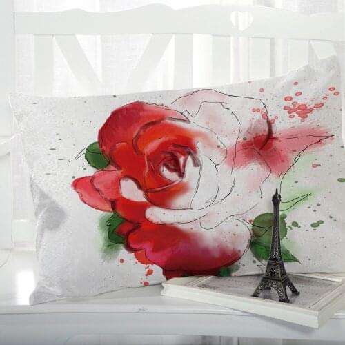 1pc Pillow cover Pillow case Luxury Bedding Pillowcase Pillowcovers decorative Customizable size 3D Print Flowers green leaf