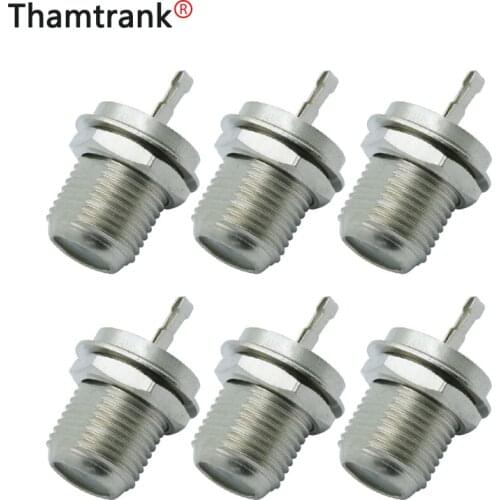 10pc/lot METAL F JACK TO MCX MALE PLUG RF COAXIAL CONNECTOR ADAPTER F Type Panel Mounted Socket Female Jack Solder Connector