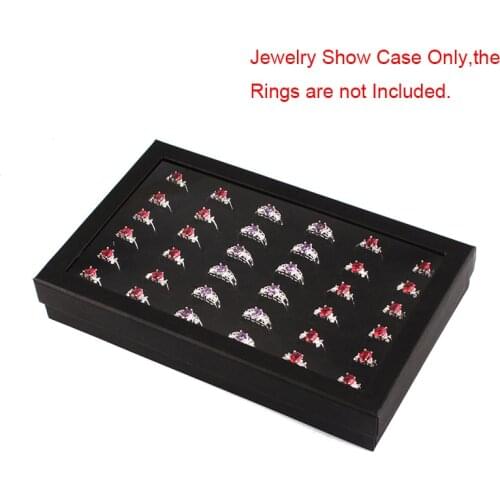 36 Slots Ring Storage Box Jewelry Organizer Holder Show Case Container Velvet Ring Storage Box Jewelry Organizer Holder #57900