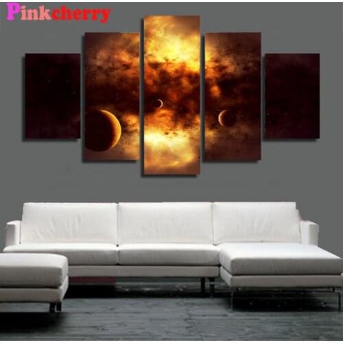 5pcs Space Clouds diamond embroidery full square round 5d diy diamond painting cross stitch rhinestone