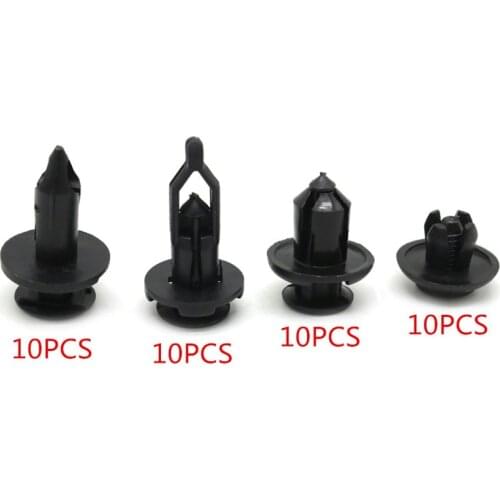 91512-SM4-003 Plastic Push Pin Rivet Bumper Fender Fasteners Trim Moulding Clip 40PCS for Honda for Mercedes for Toyota for GMC