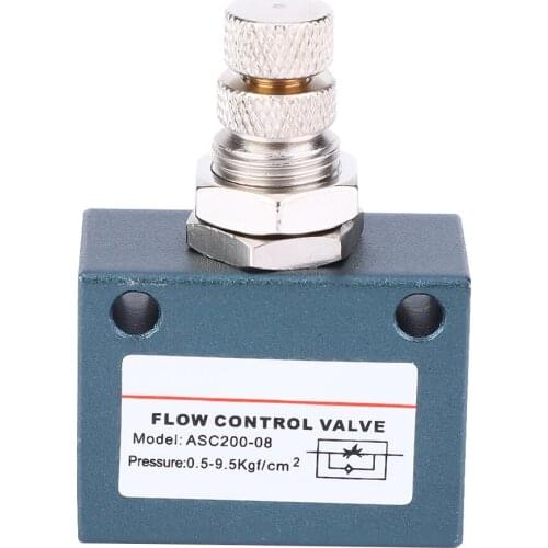 ASC200-08 G1/4 The Throttle Gas Flow Control Valve One-Way Speed Regulating Valve Pneumatic Components