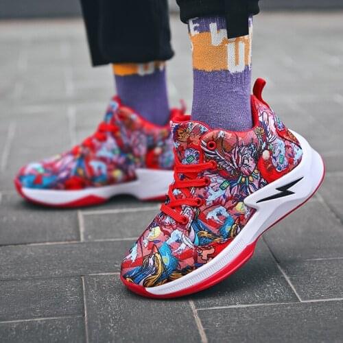 2021 New Boys Basketball Shoes Kids Sneakers Thick Sole Non-slip Children Sports Shoes Child Basket Toddler Trainer Shoes Girls