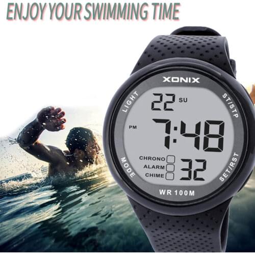 Men Sports 100m Watch Diving Watches Swim Outdoor Military Waterproof Digital Watches Mens LED Multifunction montre homme Hot