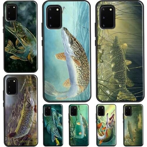 Pike Fish Fishing Lure For Samsung Note 20 Ultra Note 10 Plus Case For Galaxy S21 S8 S9 S10 Plus S20 FE Coque