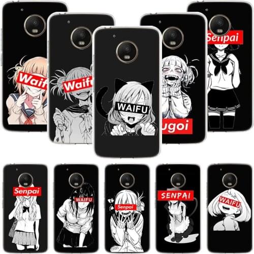 Sugoi Senpai Japanese Anime Waifu Phone Case For Motorola Moto G9 G8 G7 G6 G5 E6 E5 E4 Plus Play Power One Action Macro Coque Co