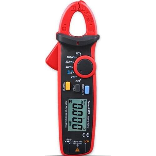 Digital Auto True RMS Clamp Multimeter Mini Clamp Meter Ammeter Voltmeter Resistance Capacitance Tester Earth Ground Multimeter