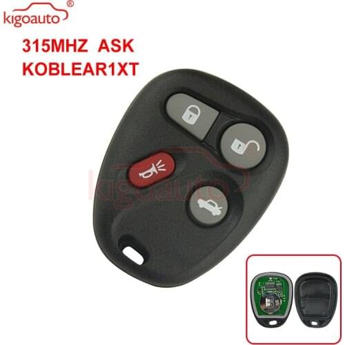 Kigoauto KOBLEAR1XT remote key fob 4 button 315Mhz ASK for Chevrolet Impala Malibu GMC Safari 2002 2003 2004