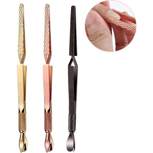Double-end Nail C Curve Pinching Pusher Magic Wand Multi Function Tool Acrylic Nails Pincher Cuticle Pusher 4 Colours