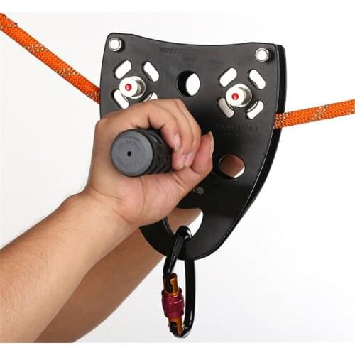 Biaxial double Crossing handheld pulley 45KN Line Cable Trolley Pulley tandem steel cable pulley ,rock climbing equipment