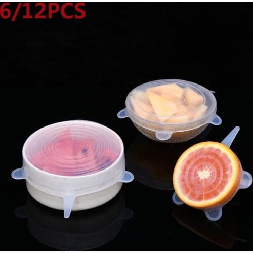 Food Silicone Cover Cap Universal Silicone Lids for Cookware Bowl Reusable Stretch Lids Food Wrap Bowl Kitchen Stoppers