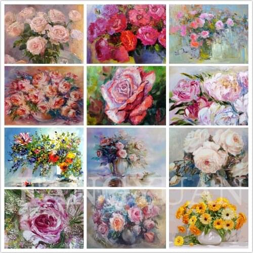Full Square Round Diamond Painting Poppy Flowers Diy Mosaic Diamond Embroidery Cross Stitch Kits Home Decoration Accessories
