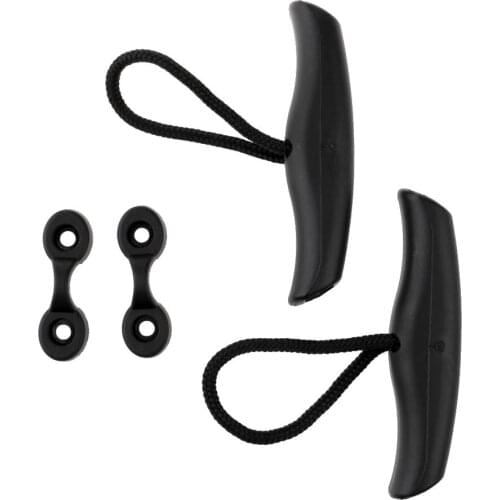 Pack of 2) Canoe Kayak Toggle Handle Pull Handle Cord Rope Replacement Boat Kayak Carrying Accessories Kit & Pad Eyes