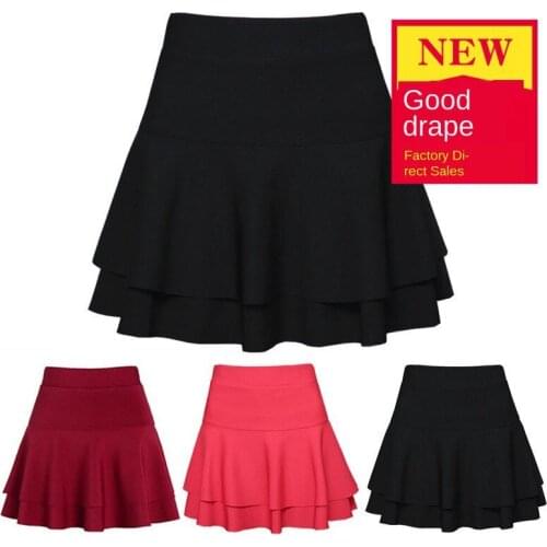 Square Dance Dress Double Meringue Sailors Dance Skirt 2020 New Spring and Summer Women High-waisted Mi Color Ballroom Loose