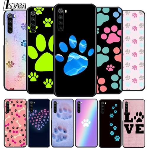 Dog foot Paw for OPPO Reno 2 Z 2Z 2F 3 4 4Z 4F 4SE 5 Pro 4G 5G ACE 10X ZOOM F7 A5 A9 2020 Soft Black Phone Case