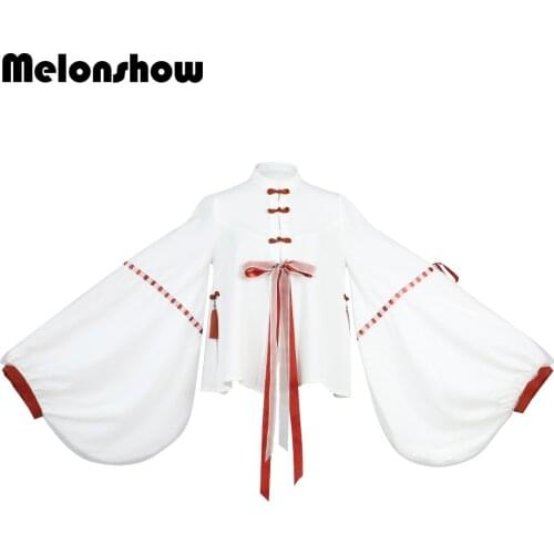 Melonshow Lolita Blouse Plus Size Women Clothing White Chinese Style Tops Summer Chiffon Blouses and Shirts Vintage Clothes