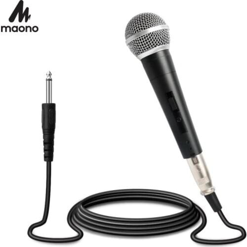 MAONO Dynamic Karaoke Microphone Metal Handheld Cardioid Mic With XLR Cable for Singing, Speech, Wedding, Outdoor Activity K01