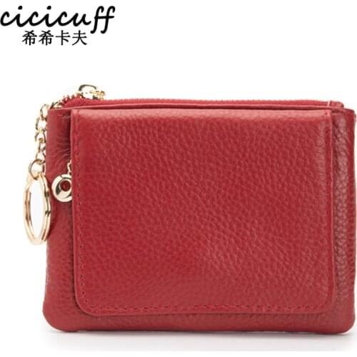 Mini Coin Purse Women First Layer Cow Leather Coin Purses Vintage Small Change Purse Coin Pouch Credit Card Wallet Money Bag