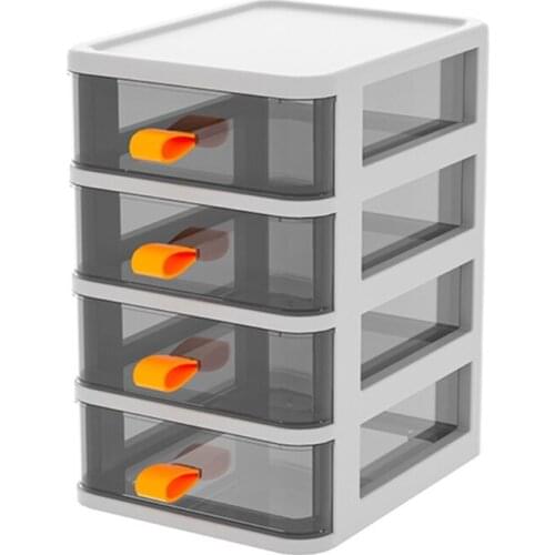 Multi-purpose Plastic Storage Organizer Box Small Drawer Type Desk Storage Cabinet Stationery Cosmetic Makeup Storage