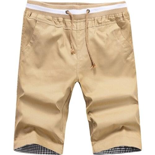 Men shorts casual shorts plus size knee length pants beach pants fashion mid waist drawstring tooling shorts men board shorts