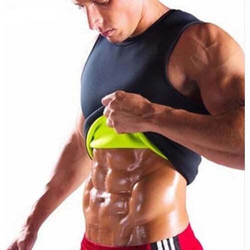 Men Stretch Shapers Neoprene Vest Sauna Ultra thin Sweat Shirt Body slimming Corset Mens Underwear Fitness Shapers