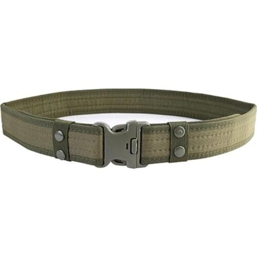 Multi Colors Outdoor Sport Tactical Belt for Camping Belt with Plastic Buckle Army Military Adjustable Outdoor Fan Hook Loop Fan