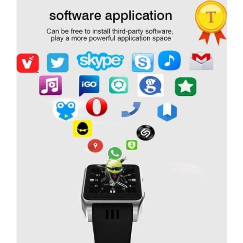 1.52 inch Touch Screen 3g wifi Smart Watch Phone SMS Call Sync 16gb memory Smartwatch support whatsapp twitter facebook email