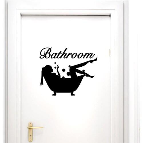 Funny Toilet Entrance Sign Bathroom Bubble Sticker For Shop Office Home Cafe Hotel women shower decor