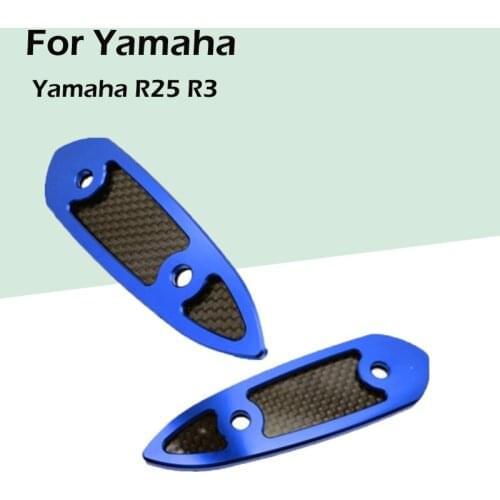 For Yamaha R25 R3 Motorcycle Rearview Mirror Modification Mirror Seat Carbon Fiber Decorative Sheet Motorcycle Accessories
