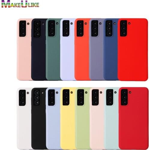 Liquid Silicone Case For Samsung Galaxy S21 Ultra Plus FE Cover Gel Rubber Full Body Protection Case For Samsung S21Plus S21FE